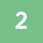 number two green white